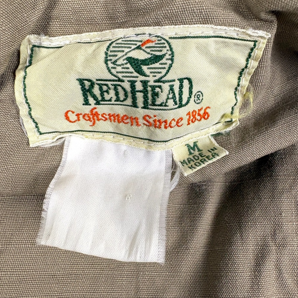 VTG 80s RedHead Saddlerock Bird Hunting Jacket Mens Sz M Tan Side Loading Pouch - Picture 4 of 16
